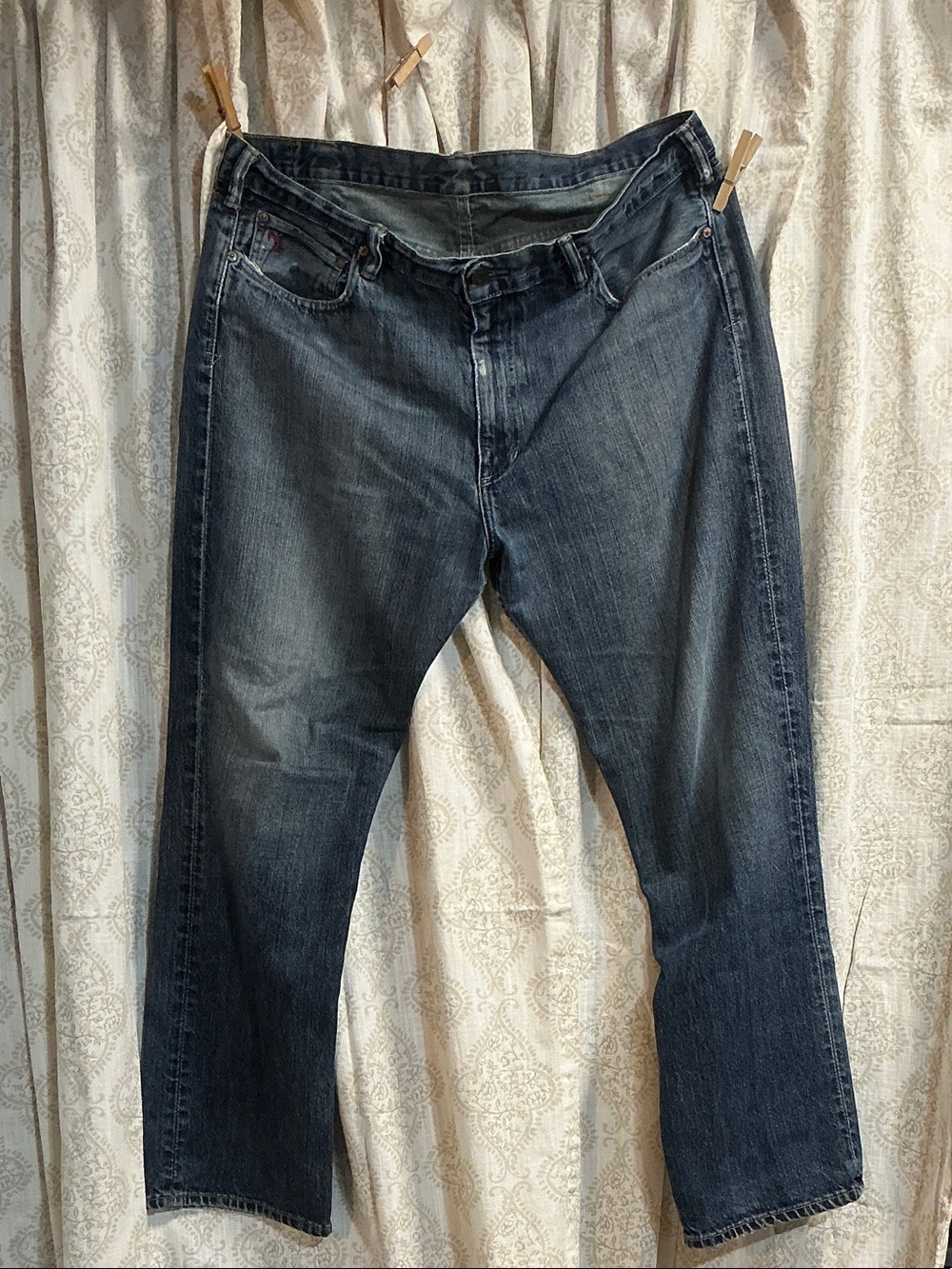 Ralph Lauren Men's Dark Blue Denim Jeans - Classic Straight Fit
